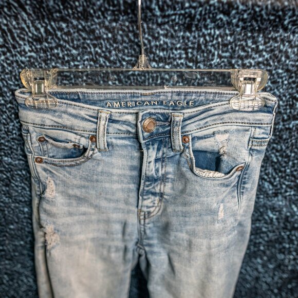 American Eagle Distressed Skinny Jeans | Women’s Size 2 Regular - Picture 3 of 9